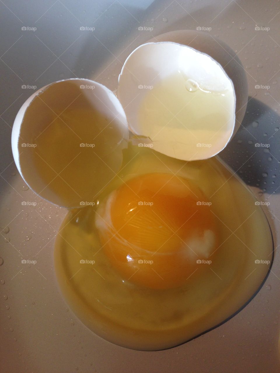 Broken egg yolk