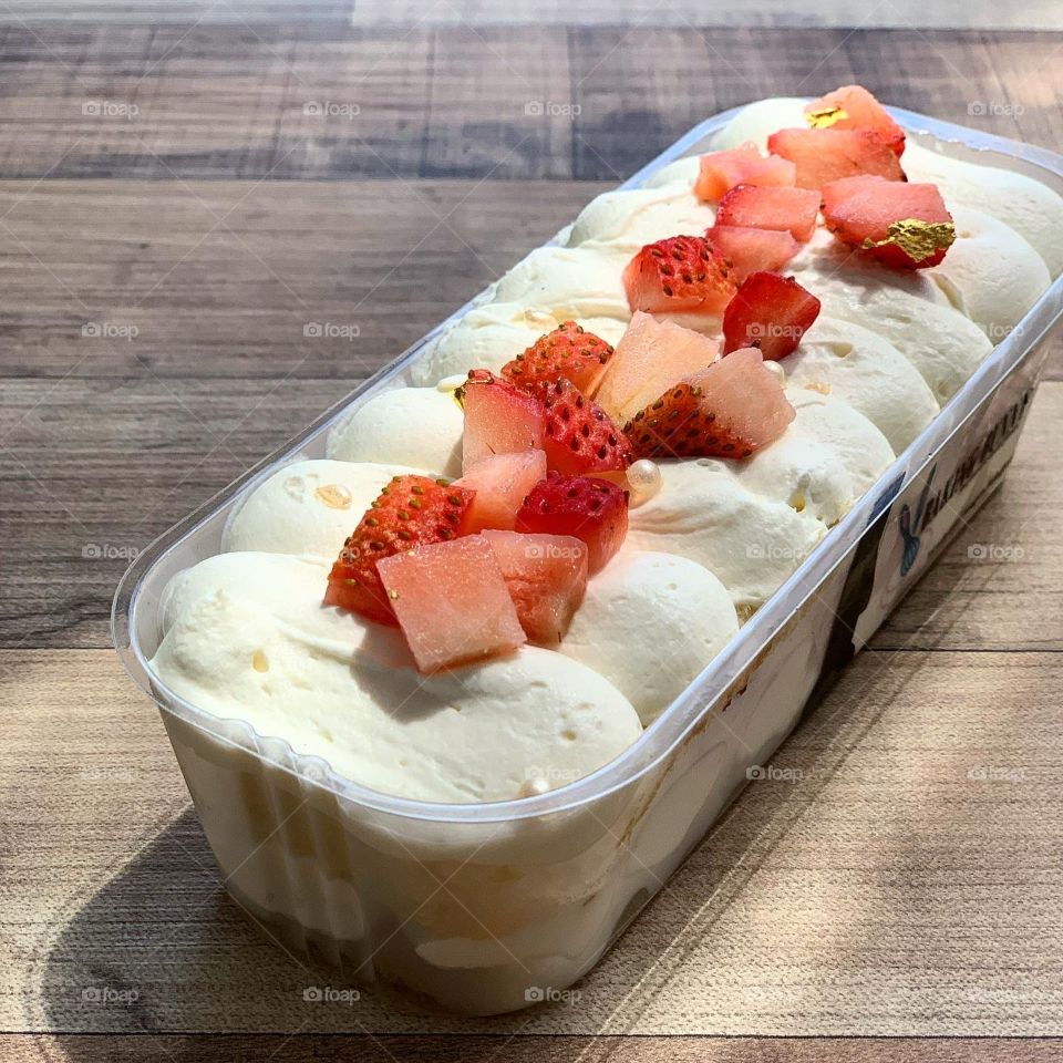 Assorted desserts in cake popsicles, strawberry shortcakes and cheesecake brownies 