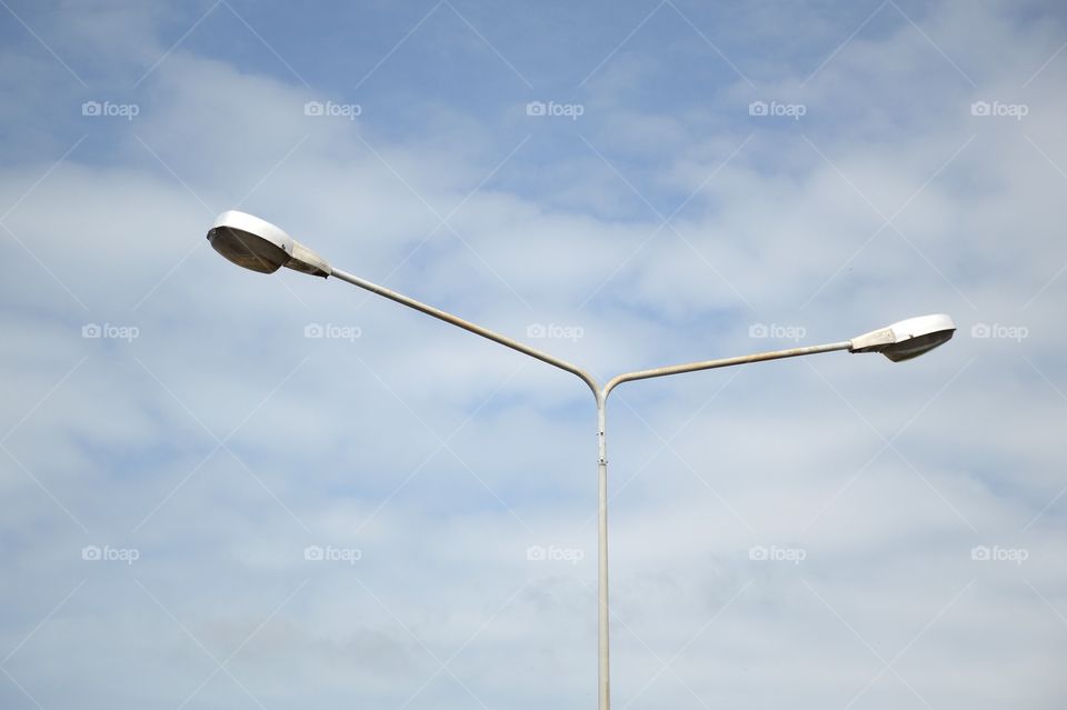 Beautiful lamp in nature garden