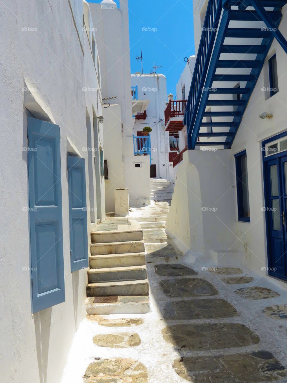 Empty street in Greece