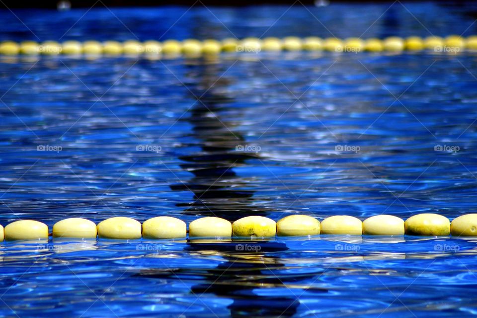 floating lane dividers in a swimming pool