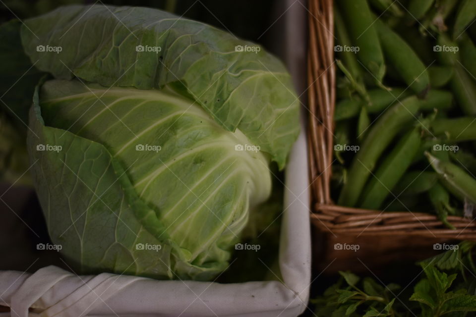 At the vegetable market.