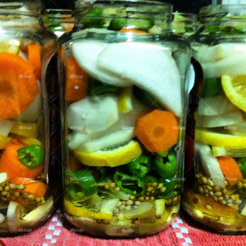 Jar pickled vegetables 🥒 