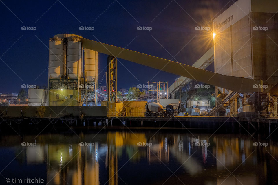 Concrete factory and pre-dawn hues at Sydney’s Blackwattle Bay