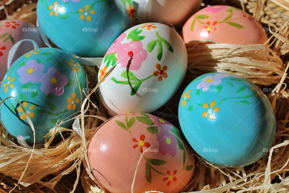 Painted Easter Eggs Landscape