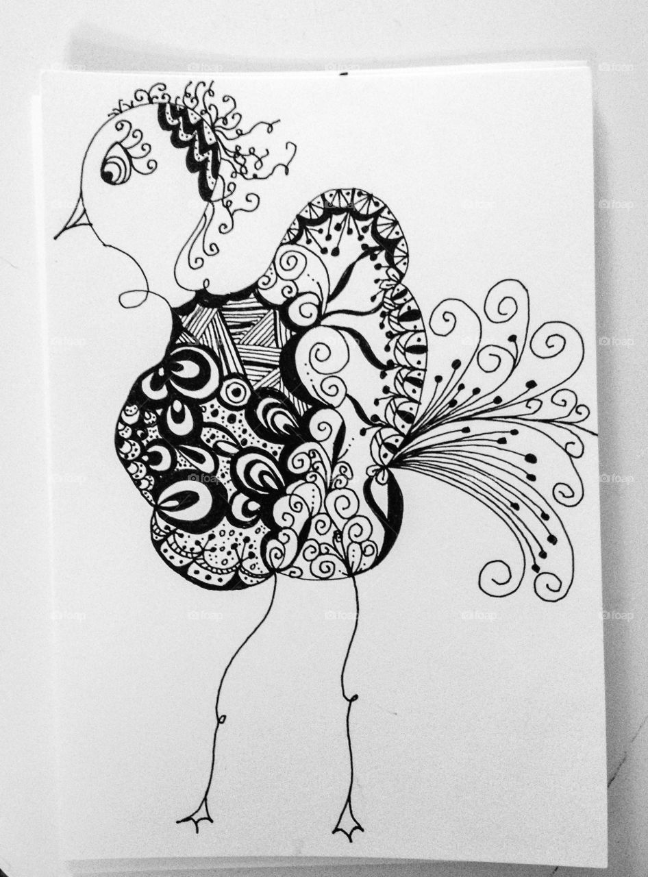 Zentangle chicken