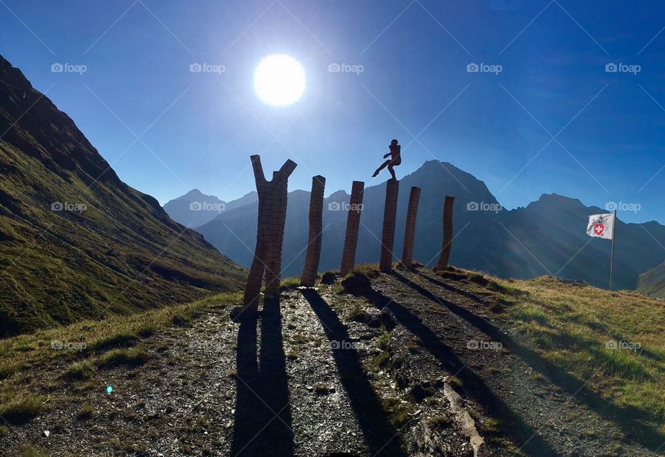 Swiss alps hiking