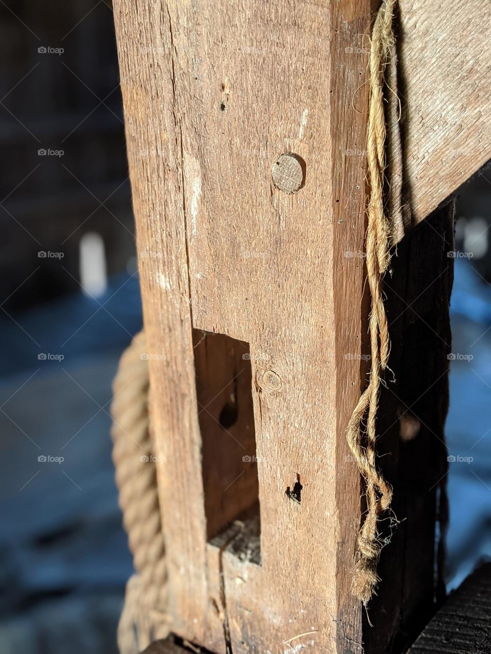 1800s barn construction, close up of architecture