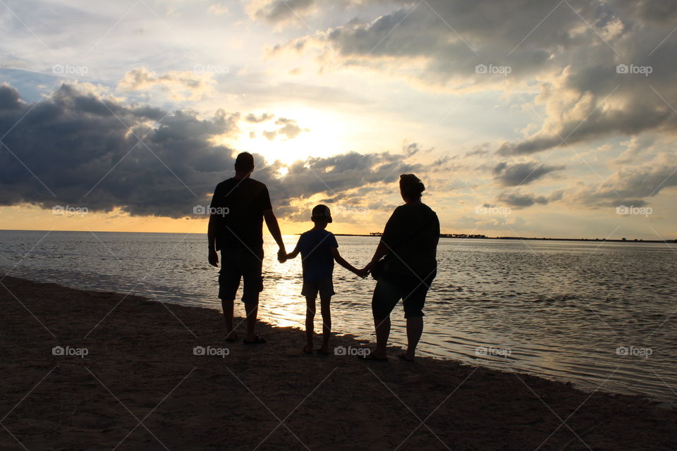 Family sunset