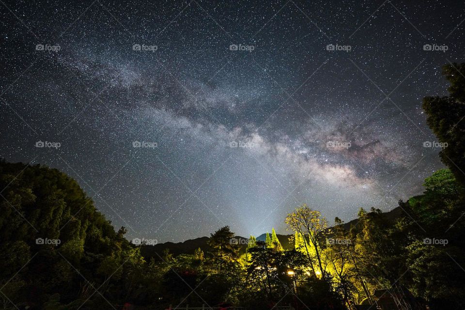 Milky Way Galaxy crossing the sky