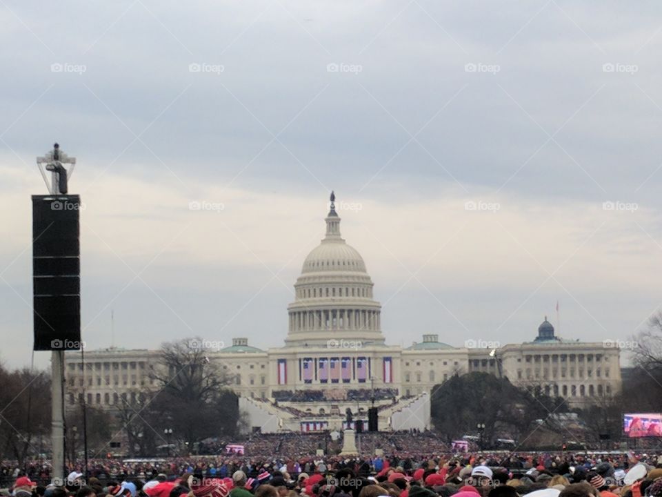 The west front of the United States Capitol is seen on the day President Donald Trump is sworn in as the 45th president. (Image source: Jon Street Media)