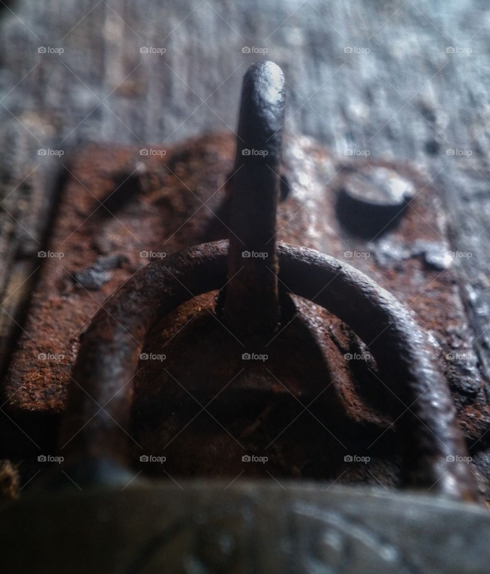 rusty padlock in my home