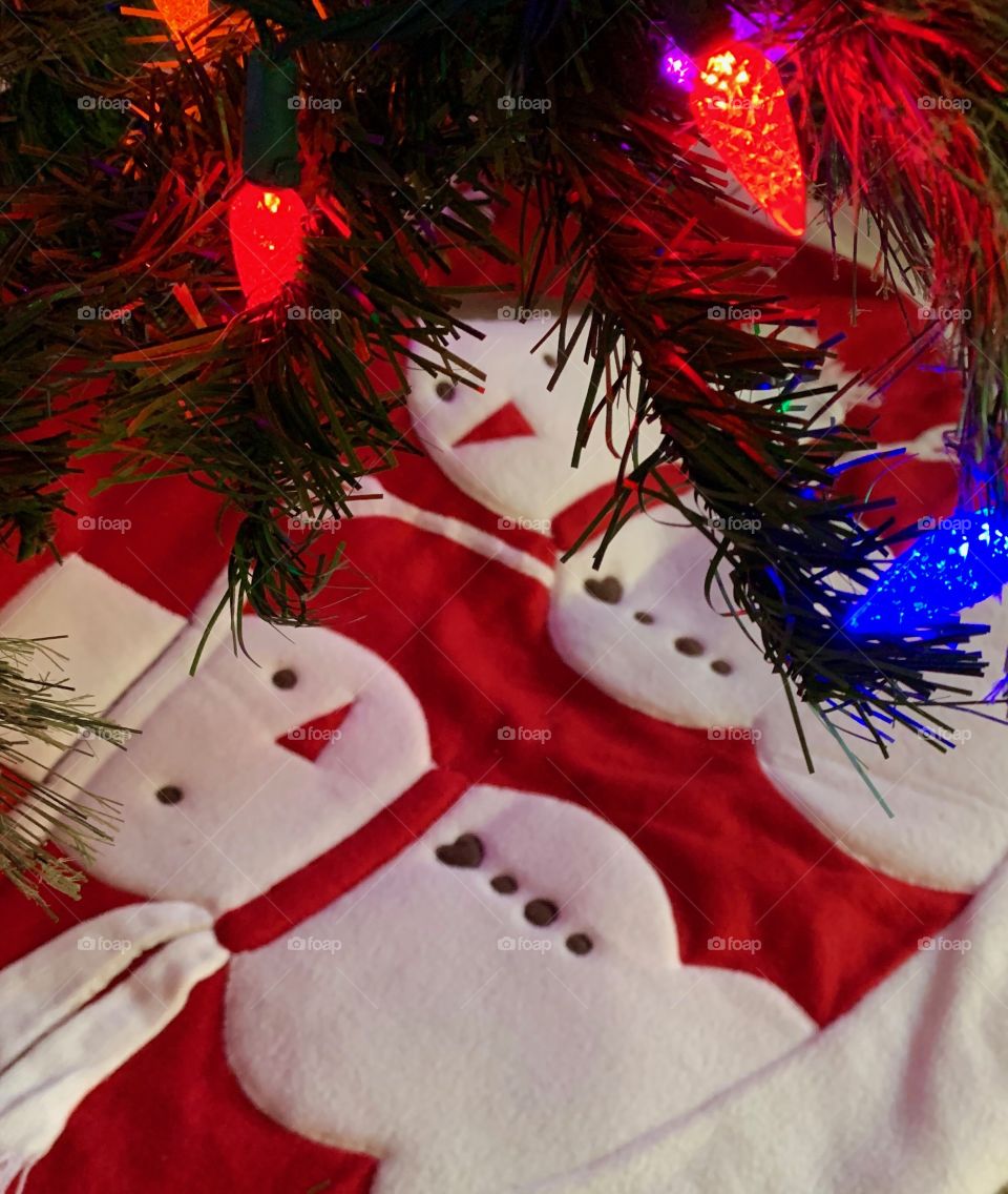 Christmas Tree Skirt snowman