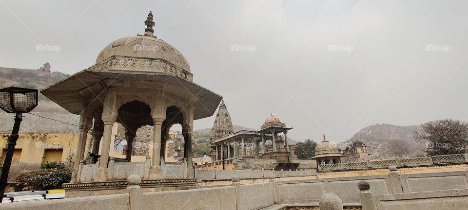 old chatri/ temple view at hertiage city jaipur (rajasthan ).