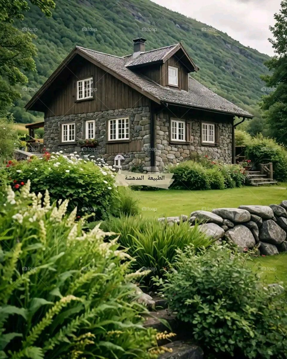 Glory be to God, the magnificent and picturesque view and the natural green trees are a view that is nothing more wonderful than it