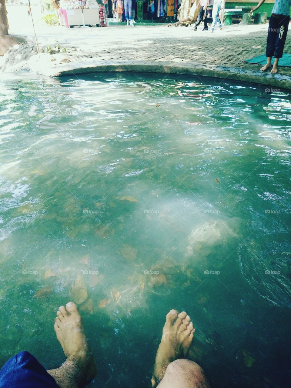 footbath in the hot spring