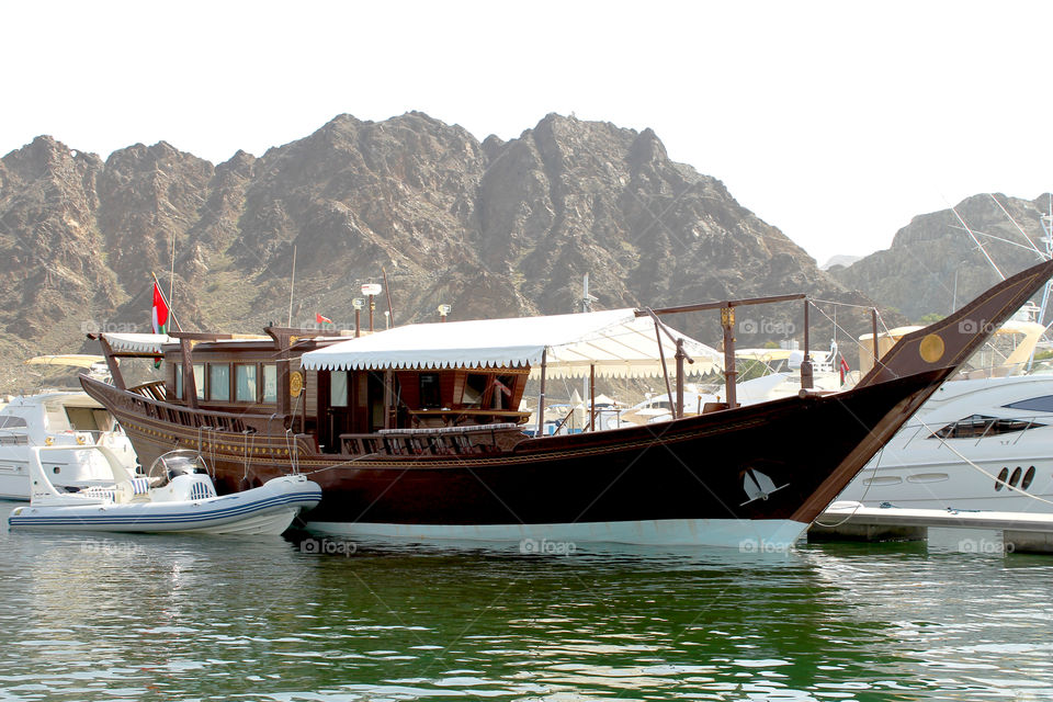 Boat at Muttrah Cornice Muscat Oman