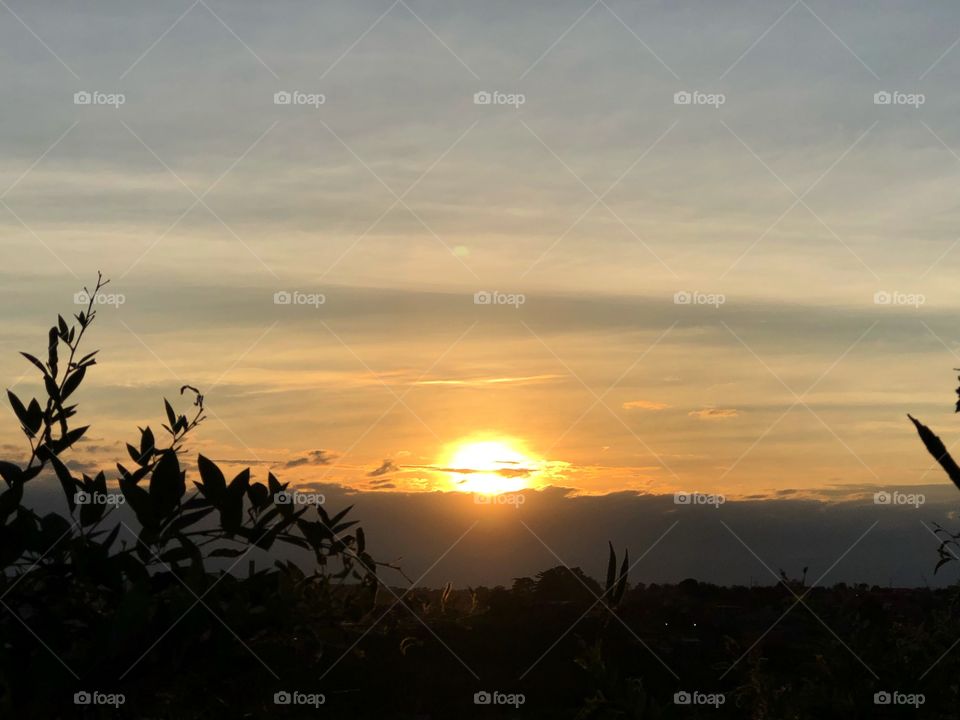 That sunrise that even the sun look cool and happy for the new day coming. 