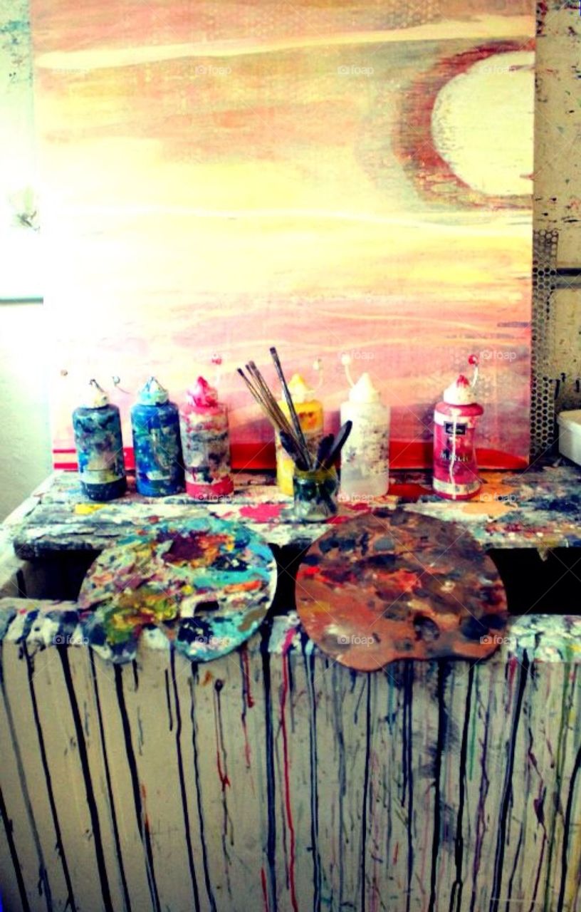 I love painting and playing with colors in my sparetime