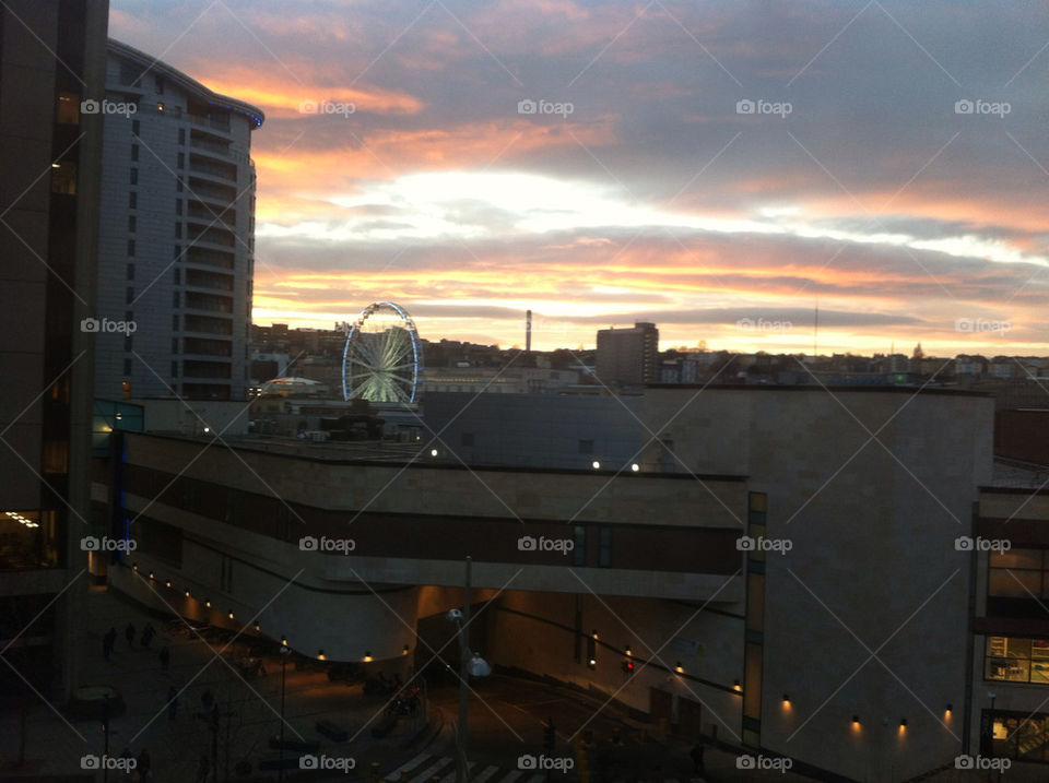 sky city wheel sunset by christianam