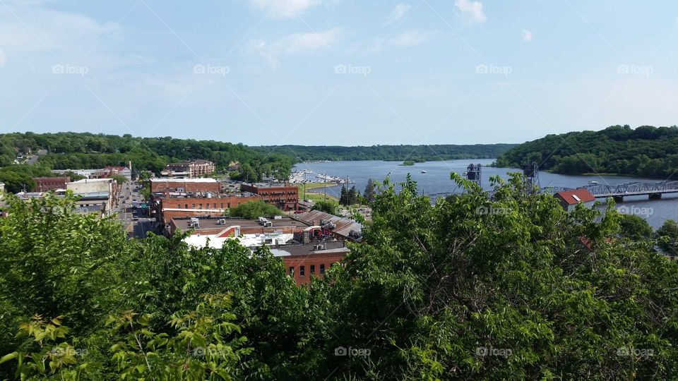 Hilltop view of Stillwater Minnesota