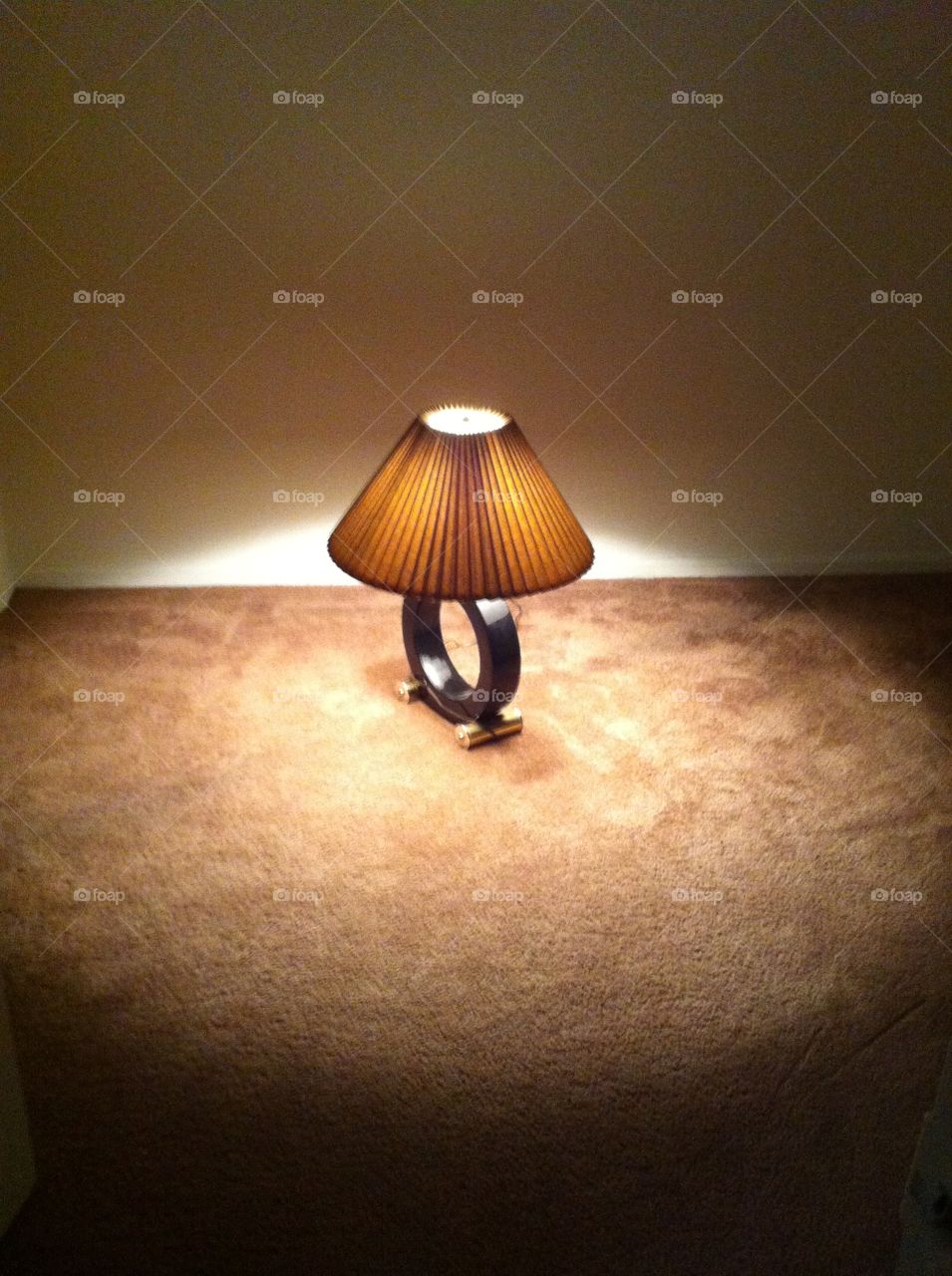lamp in an empty room