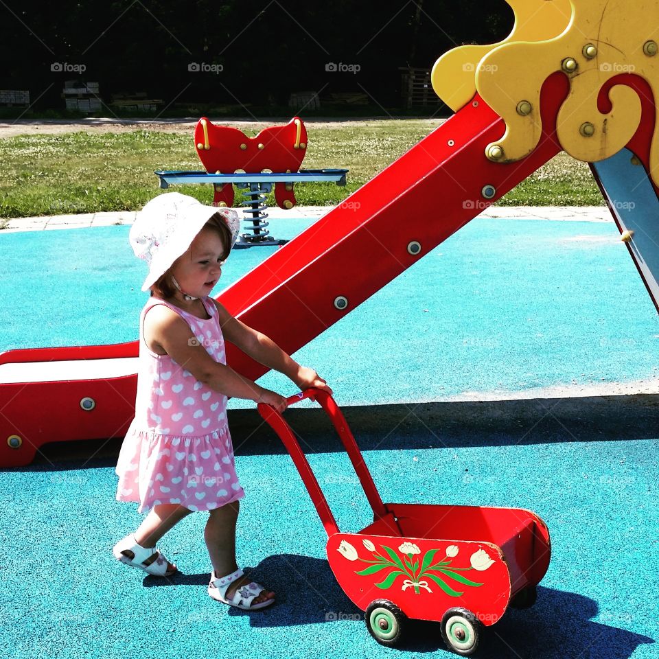 Child, Fun, Girl, Toy, Playground
