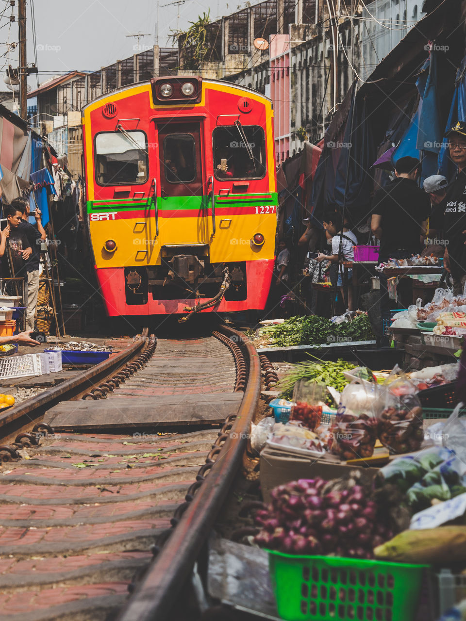 Maeklong Railway Market. 100 km from Bangkok