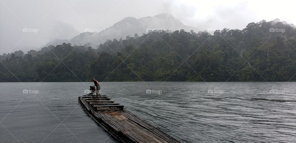 Bamboo raft