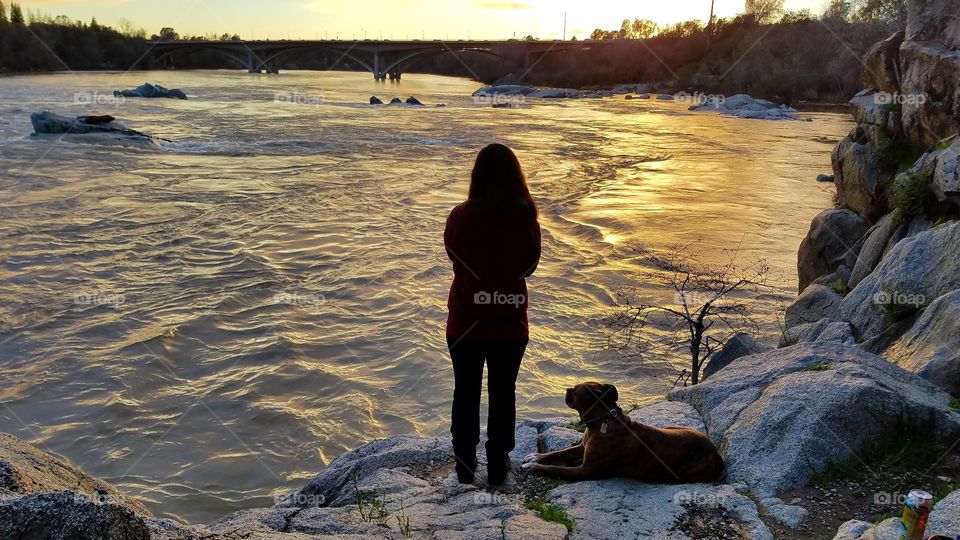 Danica and Thor watching the sunset!