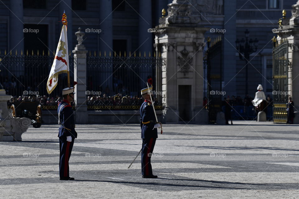 Cambio de guardia, Palacio Real, Madrid, España - Change of guard, Palacio Real, Madrid, Spain