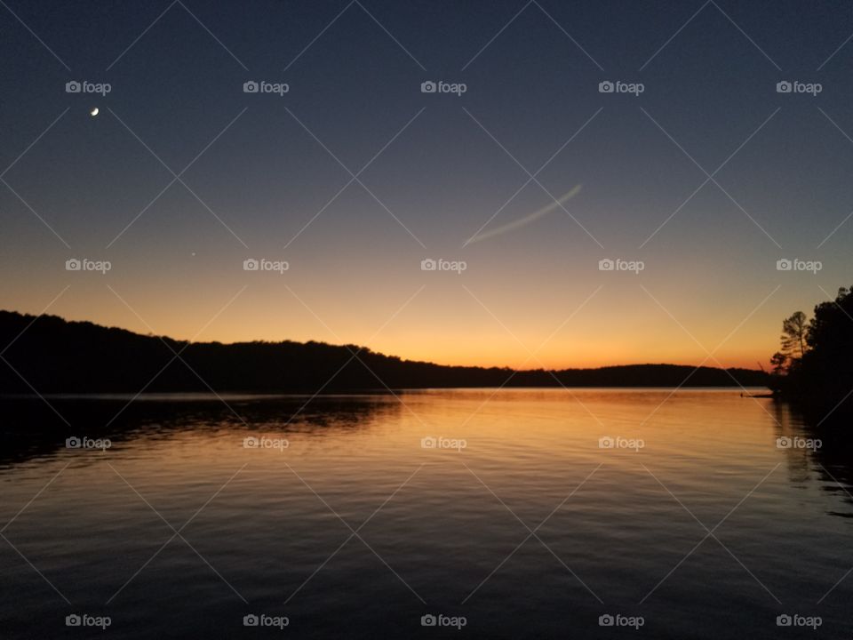 sunset on a lake