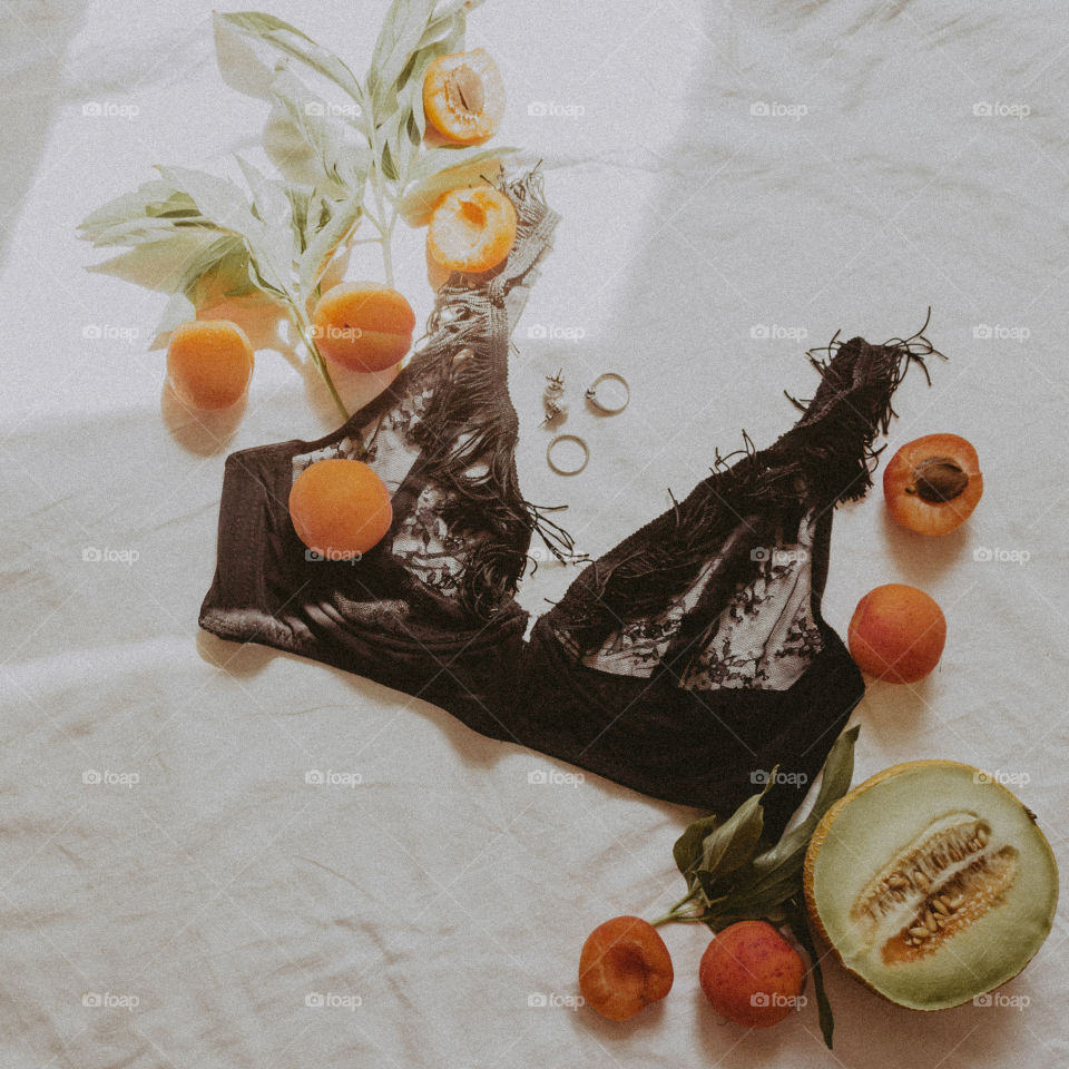 underwear and apricots. Morning 