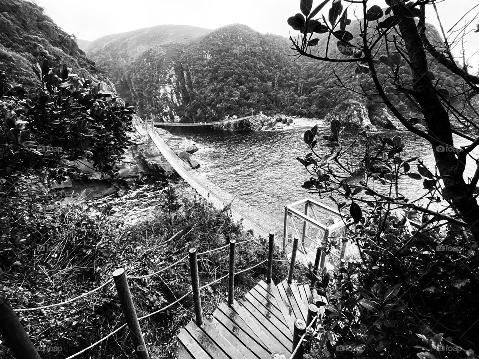 Monochrome sea scene storms river mouth 