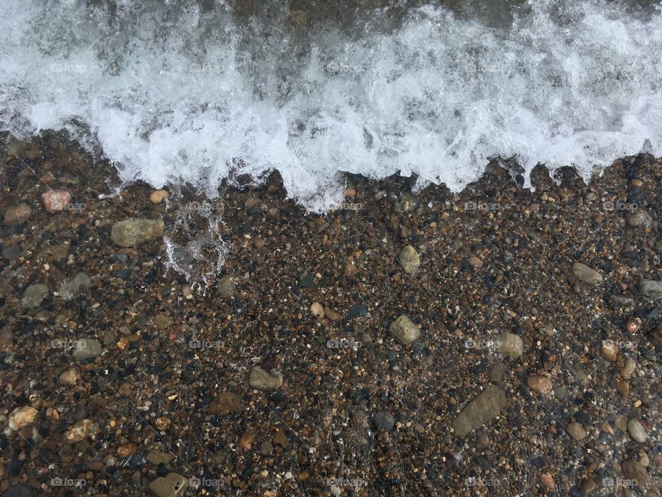 Waves on stones