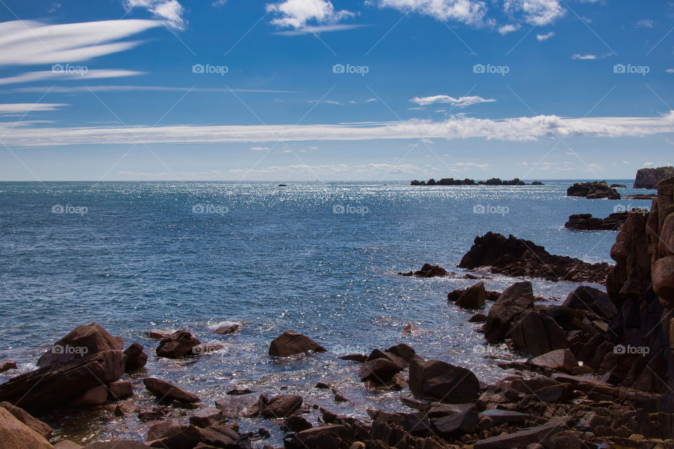 view of the coast of the sea