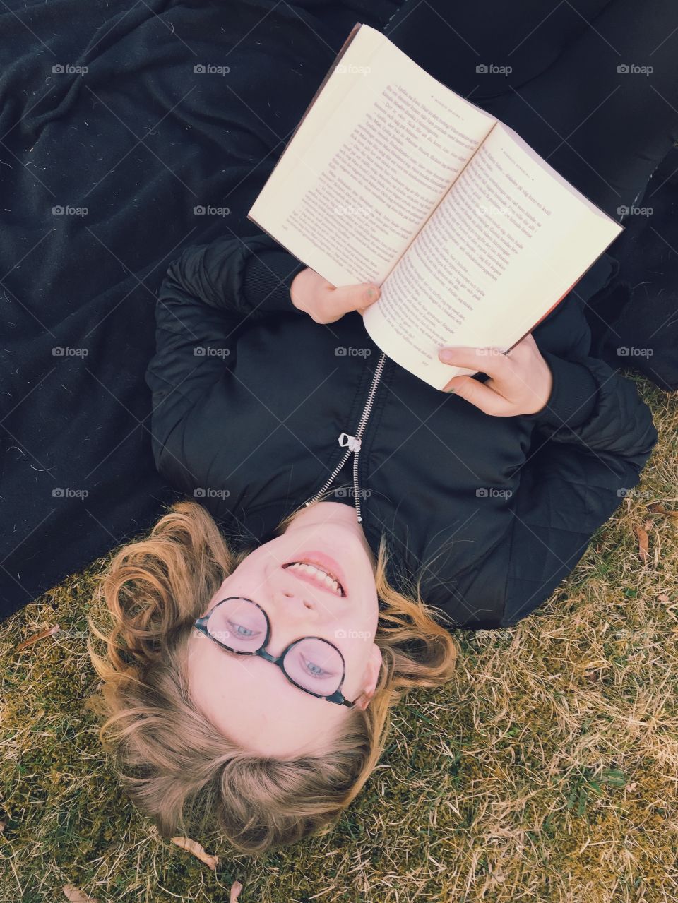 Girl reading in the park