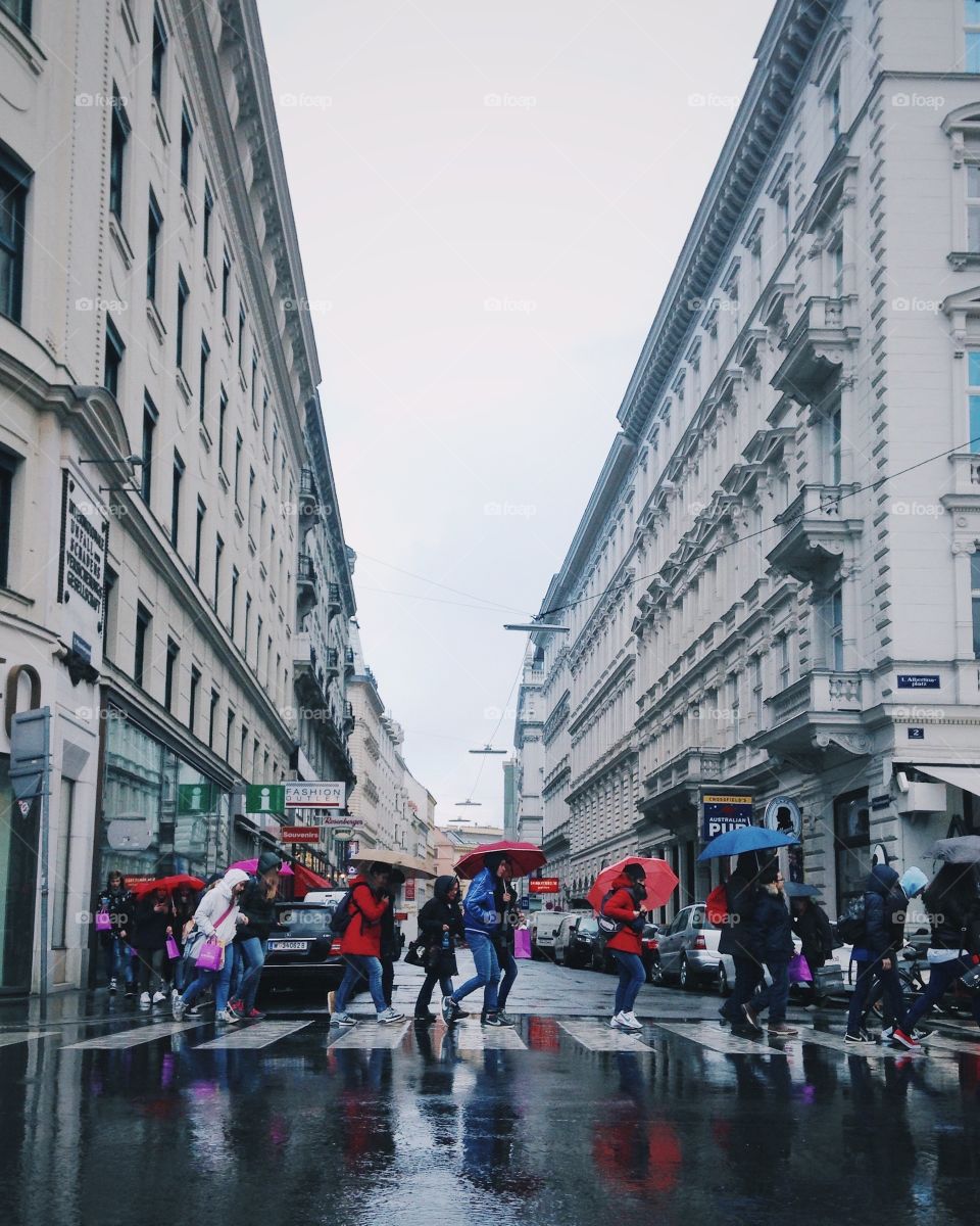 Rainy day. Rainy day in Vienna 
