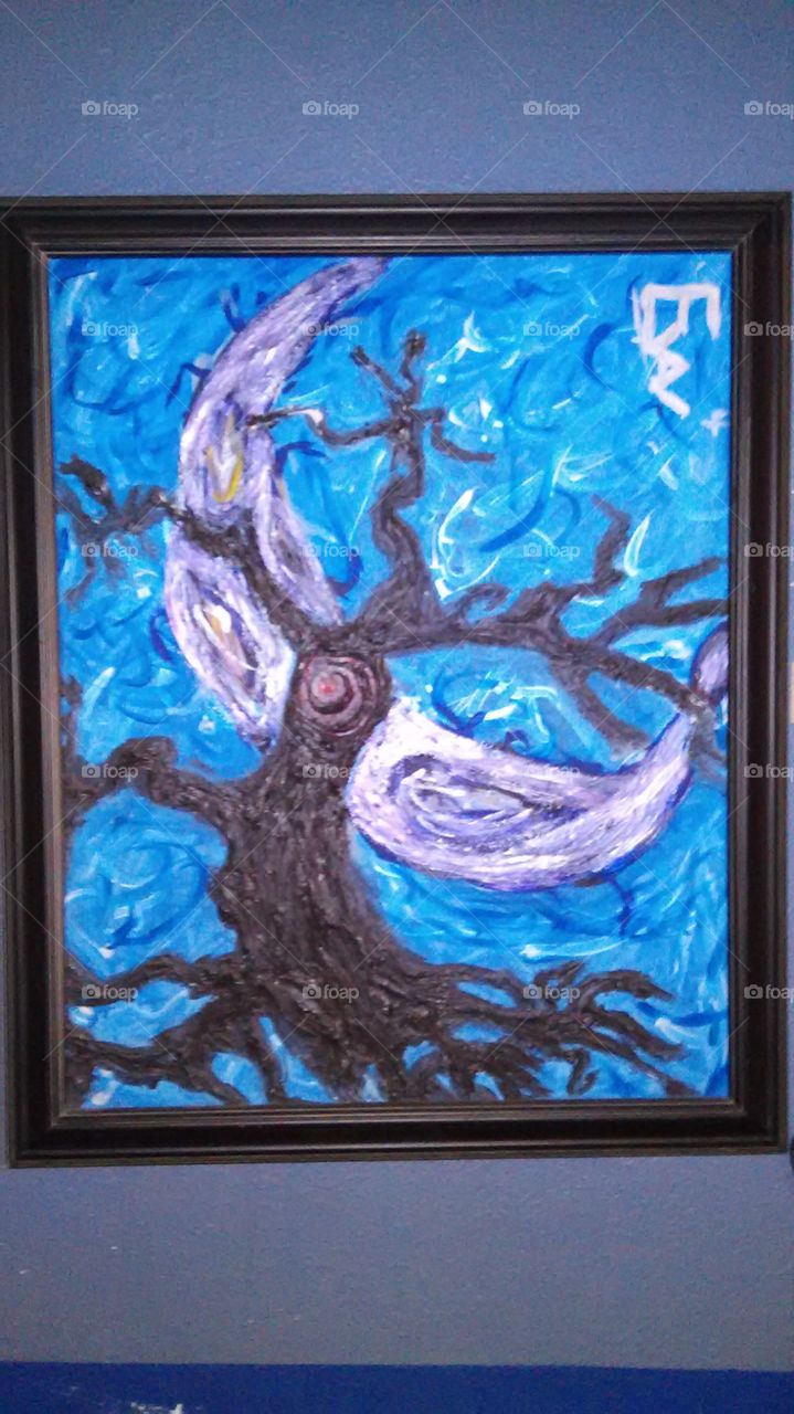 half moon black tree. out enjoying dinner and some drinks