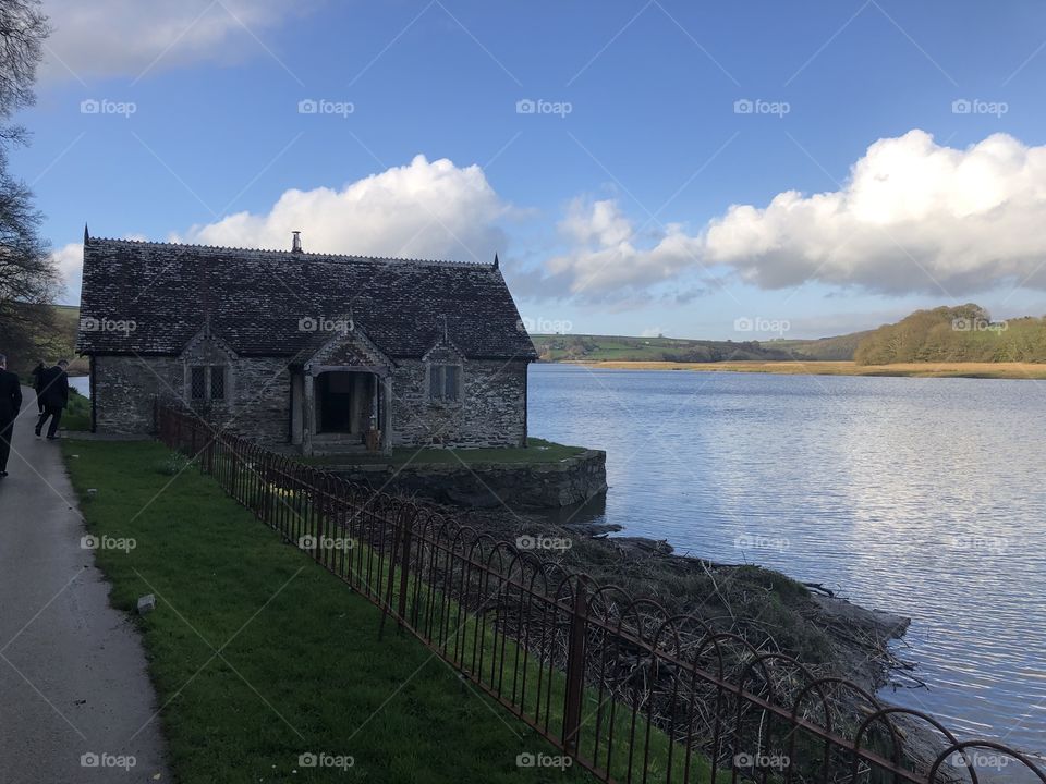 The Beach Hut in the picture here, is a cute little chapel, which is used for weddings on this beautiful Cornish Country Estate in the UK.