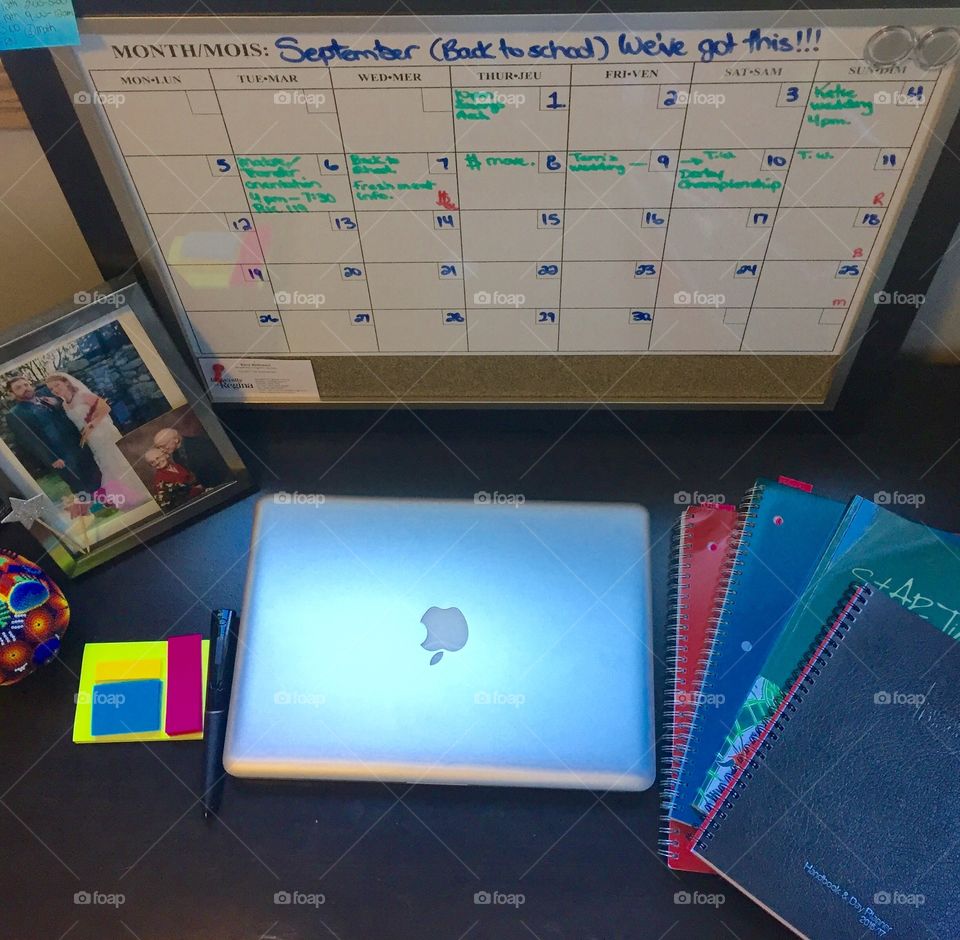 My husband and I are both going back to school this year! Big changes, but my desk keeps me sane! 