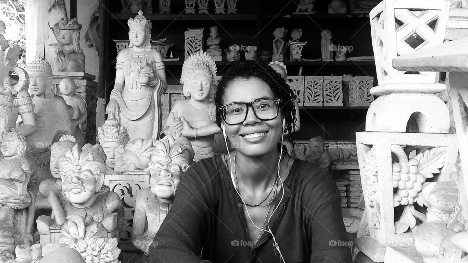 As one might be able to tell, she is having a great time in Bali and the two of us love the exquisite skills of the craftsmanship on this marvel spot.The deep culture and friendly nature of the islanders make this an ideal comfort zone.