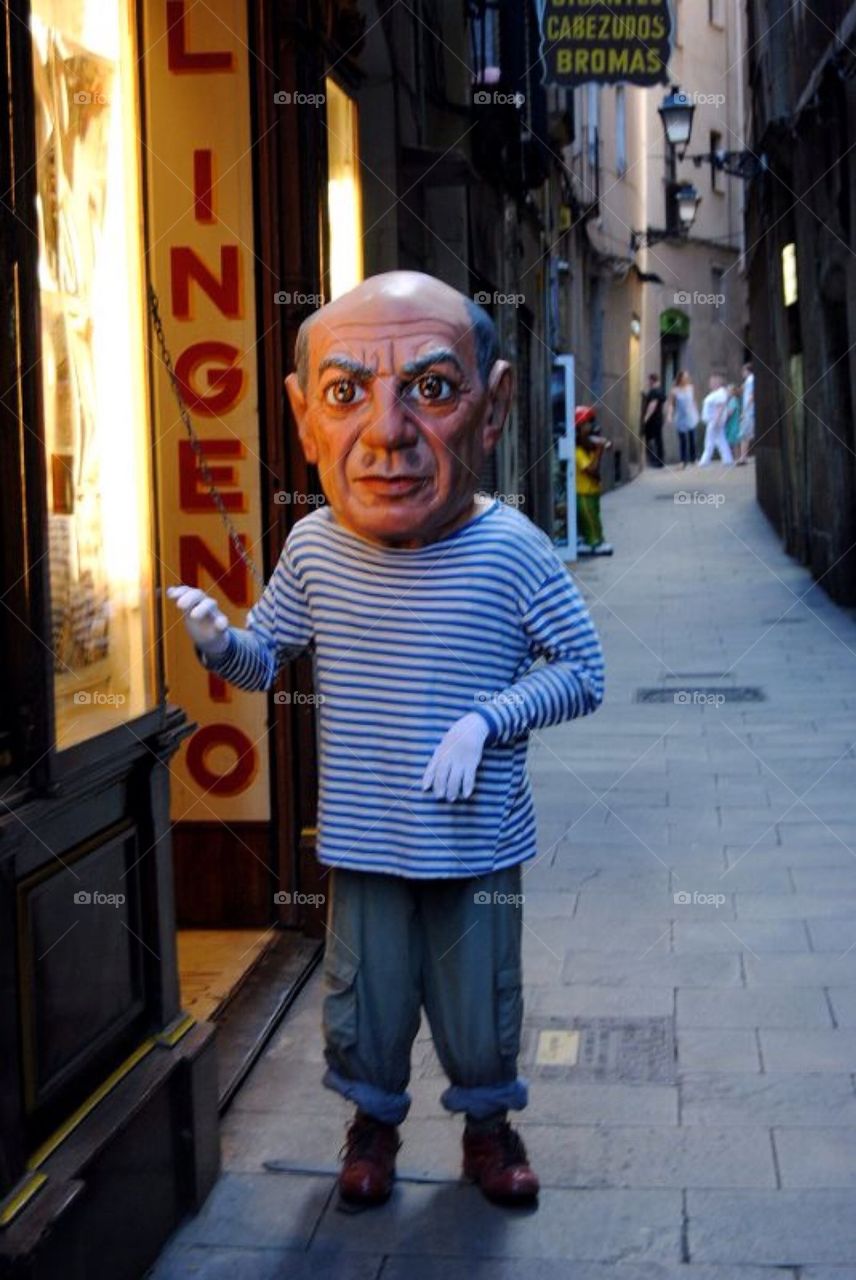 Creepy man in Barcelona