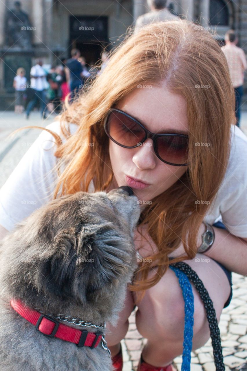 Girl and her dog