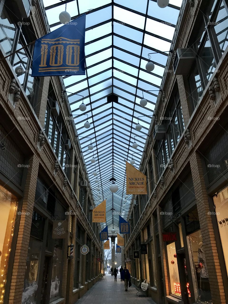 Nickels arcade historical shopping mall in Ann Arbor Michigan 