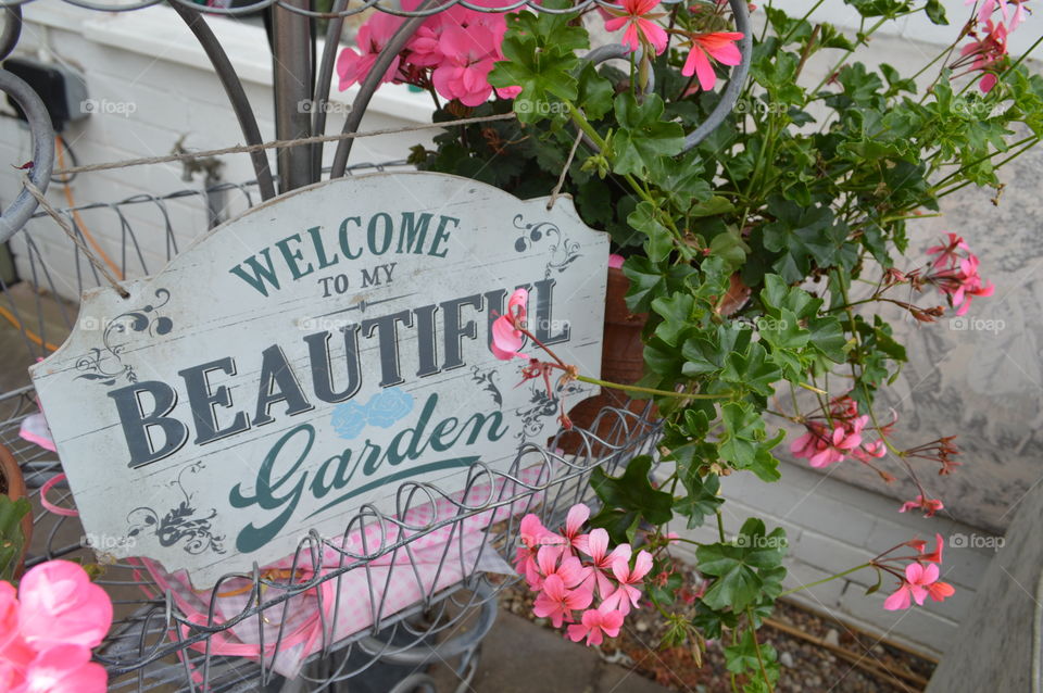 Flowers Garden sign