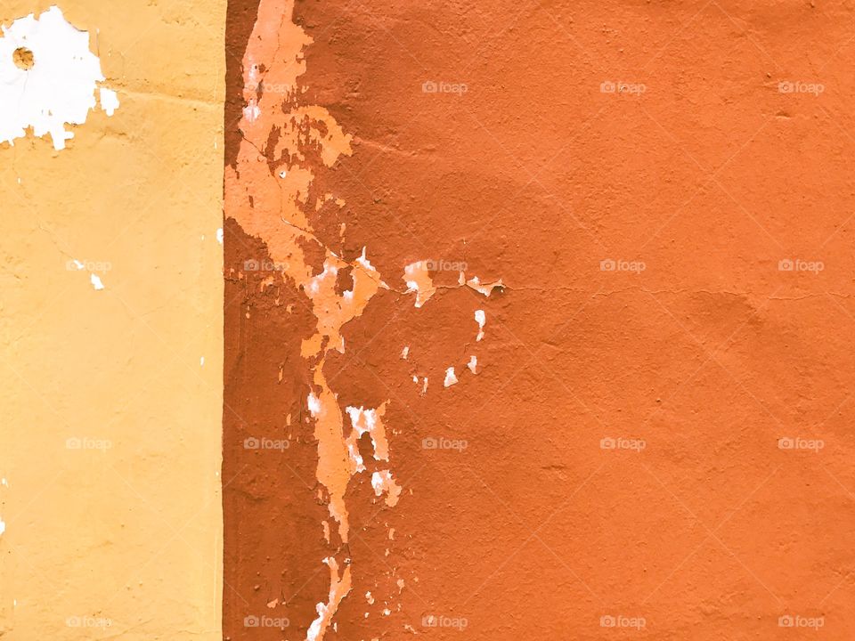 Orange colored wall