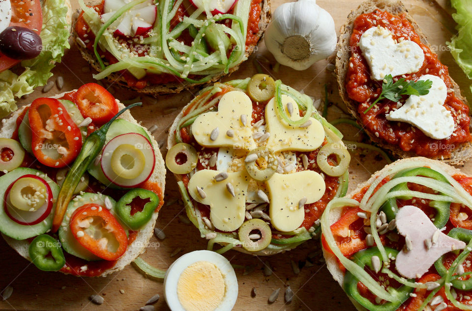 Bright, colorful, healthy and tasty sandwiches 2