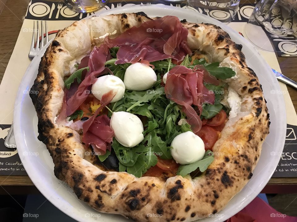 Pizza in Milan, Italy 