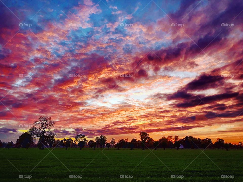 Colorful autumn Sky painting 